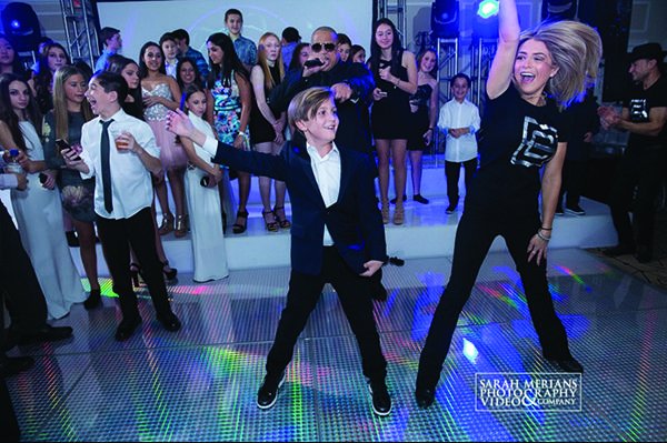 Dancers on the floor at an event