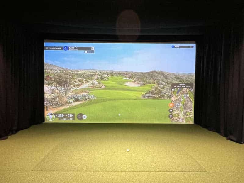 Golf simulator at an event